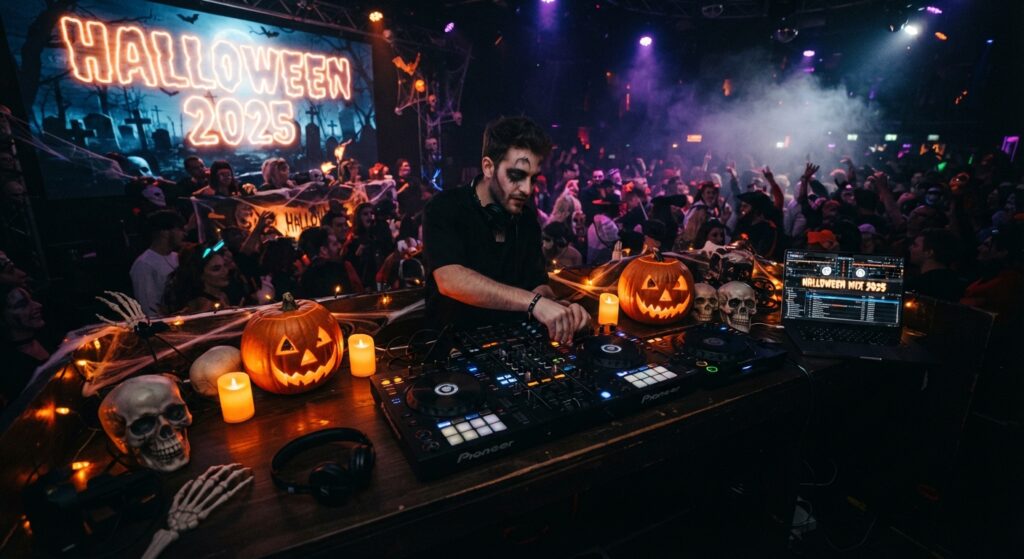 Pochette de mix live spécial halloween Electro house 2025